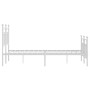 Estructura cama metal con cabecero y estribo blanco 120x200 cm de vidaXL, Camas y somieres - Ref: Foro24-353602, Precio: 128,...