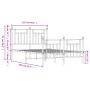 Estructura cama metal con cabecero y estribo blanco 120x200 cm de vidaXL, Camas y somieres - Ref: Foro24-353602, Precio: 128,...