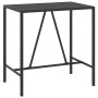 Mesa y taburetes altos jardín 5 pzas y cojines ratán PE negro de vidaXL, Conjuntos de jardín - Ref: Foro24-3200657, Precio: 4...