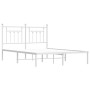 Estructura de cama con cabecero metal blanca 140x200 cm de vidaXL, Camas y somieres - Ref: Foro24-353587, Precio: 98,94 €, De...