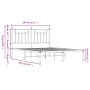 Estructura de cama con cabecero metal blanca 140x200 cm de vidaXL, Camas y somieres - Ref: Foro24-353587, Precio: 98,94 €, De...
