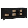 Mueble zapatero de madera maciza de pino negro 110x38x45,5 cm en Zapateros y organizadores de calzado | Comprar online en Foru.e