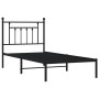 Estructura de cama con cabecero metal negro 90x200 cm de vidaXL, Camas y somieres - Ref: Foro24-353530, Precio: 72,43 €, Desc...