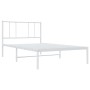Estructura de cama de metal con cabecero blanco 75x190 cm de vidaXL, Camas y somieres - Ref: Foro24-352519, Precio: 57,32 €, ...