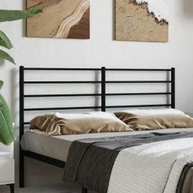 Kopfteil aus schwarzem Metall, 160 cm von vidaXL, Kopf- und Fußteile - Ref: Foro24-352354, Preis: 29,67 €, Rabatt: %