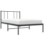 Estructura de cama con cabecero metal negro 75x190 cm de vidaXL, Camas y somieres - Ref: Foro24-352470, Precio: 56,59 €, Desc...