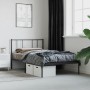 Estructura de cama con cabecero metal negro 75x190 cm de vidaXL, Camas y somieres - Ref: Foro24-352470, Precio: 56,59 €, Desc...