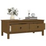 Mesa de centro madera maciza de pino marrón miel 100x50x40 cm en Mesas de centro | Comprar online en Foru.es