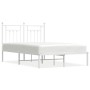 Estructura de cama de metal con cabecero blanca 120x190 cm de vidaXL, Camas y somieres - Ref: Foro24-353583, Precio: 107,05 €...