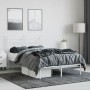 Estructura de cama de metal con cabecero blanca 120x190 cm de vidaXL, Camas y somieres - Ref: Foro24-353583, Precio: 107,05 €...