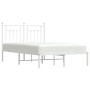 Estructura de cama de metal con cabecero blanca 120x190 cm de vidaXL, Camas y somieres - Ref: Foro24-353583, Precio: 107,05 €...