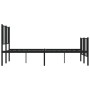 Estructura de cama cabecero y estribo metal negro 140x200 cm de vidaXL, Camas y somieres - Ref: Foro24-352499, Precio: 96,10 ...