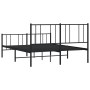 Estructura de cama cabecero y estribo metal negro 140x200 cm de vidaXL, Camas y somieres - Ref: Foro24-352499, Precio: 96,10 ...