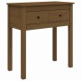 Mesa consola de madera maciza de pino marrón miel 70x35x75 cm en Mesas auxiliares | Comprar online en Foru.es