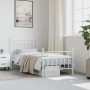 Estructura cama metal con cabecero y pie cama blanca 90x190 cm de vidaXL, Camas y somieres - Ref: Foro24-353596, Precio: 90,2...