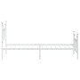 Estructura cama metal con cabecero y pie cama blanca 90x190 cm de vidaXL, Camas y somieres - Ref: Foro24-353596, Precio: 90,2...