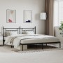 Estructura de cama con cabecero metal negro 193x203 cm de vidaXL, Camas y somieres - Ref: Foro24-353543, Precio: 108,20 €, De...