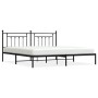 Estructura de cama con cabecero metal negro 193x203 cm de vidaXL, Camas y somieres - Ref: Foro24-353543, Precio: 108,20 €, De...