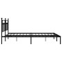 Estructura de cama con cabecero metal negro 193x203 cm de vidaXL, Camas y somieres - Ref: Foro24-353543, Precio: 108,20 €, De...