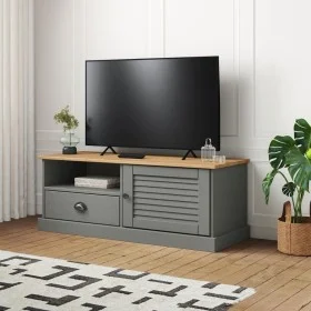 Mueble para TV VIGO madera maciza de pino gris 106x40x40 cm de vidaXL, Muebles TV - Ref: Foro24-353177, Precio: 80,91 €, Desc...
