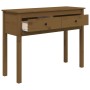 Mesa consola de madera maciza de pino marrón miel 100x35x75 cm en Mesas auxiliares | Comprar online en Foru.es