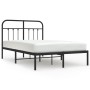 Estructura de cama con cabecero metal negro 120x190 cm de vidaXL, Camas y somieres - Ref: Foro24-352575, Precio: 108,84 €, De...