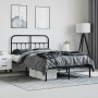 Estructura de cama con cabecero metal negro 120x190 cm de vidaXL, Camas y somieres - Ref: Foro24-352575, Precio: 108,84 €, De...