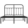 Estructura de cama con cabecero metal negro 120x190 cm de vidaXL, Camas y somieres - Ref: Foro24-352575, Precio: 108,84 €, De...
