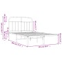Estructura de cama con cabecero metal negro 120x190 cm de vidaXL, Camas y somieres - Ref: Foro24-352575, Precio: 108,84 €, De...