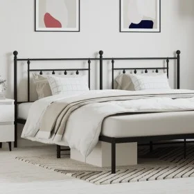 Black metal headboard 193 cm by vidaXL, Headboards and footboards - Ref: Foro24-353574, Price: 47,00 €, Discount: %