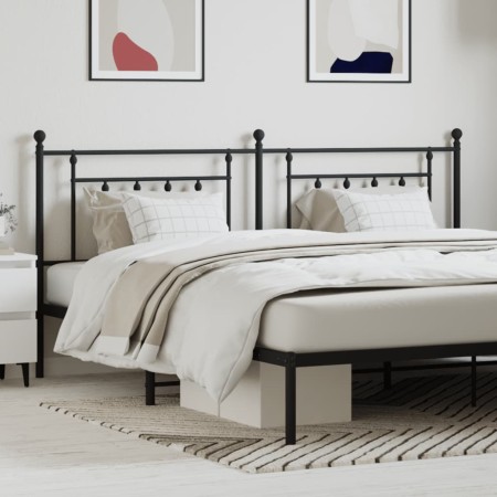 Cabecero de metal negro 193 cm de vidaXL, Cabeceros y pies de cama - Ref: Foro24-353574, Precio: 47,82 €, Descuento: %