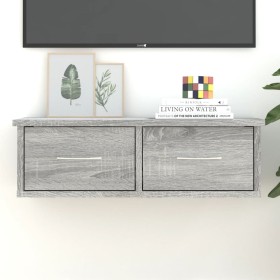 Armario de pared madera contrachapada gris Sonoma 60x26x18,5 cm en Estanterías | Comprar online en Foru.es