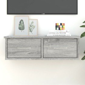 Armario de pared madera contrachapada gris Sonoma 60x26x18,5 cm en Estanterías | Comprar online en Foru.es