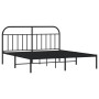 Estructura de cama con cabecero metal negro 160x200 cm de vidaXL, Camas y somieres - Ref: Foro24-353638, Precio: 152,41 €, De...