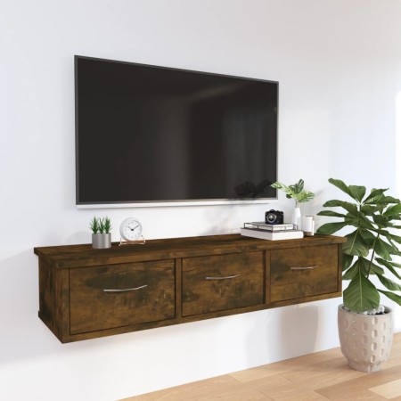 Armario pared madera contrachapada roble ahumado 88x26x18,5 cm en Estanterías | Comprar online en Foru.es