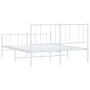 Estructura cama metal con cabecero y estribo blanco 120x200 cm de vidaXL, Camas y somieres - Ref: Foro24-352545, Precio: 88,0...
