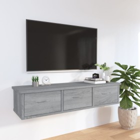 Armario de pared madera de ingeniería gris Sonoma 88x26x18,5 cm en Estanterías | Comprar online en Foru.es