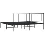 Estructura de cama con cabecero metal negro 183x213 cm de vidaXL, Camas y somieres - Ref: Foro24-352485, Precio: 115,08 €, De...