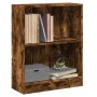 Estantería madera de ingeniería roble ahumado 60x24x76 cm en Librerías y estanterías | Comprar online en Foru.es