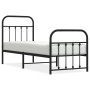 Estructura de cama con cabecero y estribo metal negro 75x190 cm de vidaXL, Camas y somieres - Ref: Foro24-352586, Precio: 94,...