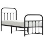 Estructura de cama con cabecero y estribo metal negro 75x190 cm de vidaXL, Camas y somieres - Ref: Foro24-352586, Precio: 94,...