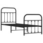 Estructura de cama con cabecero y estribo metal negro 75x190 cm de vidaXL, Camas y somieres - Ref: Foro24-352586, Precio: 94,...