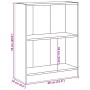 Estantería madera de ingeniería roble ahumado 60x24x76 cm en Librerías y estanterías | Comprar online en Foru.es