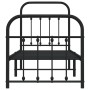 Estructura de cama con cabecero y estribo metal negro 75x190 cm de vidaXL, Camas y somieres - Ref: Foro24-352586, Precio: 94,...