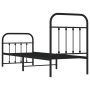 Estructura de cama con cabecero y estribo metal negro 75x190 cm de vidaXL, Camas y somieres - Ref: Foro24-352586, Precio: 94,...