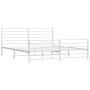 Estructura cama metal con cabecero y pie cama blanco 193x203 cm de vidaXL, Camas y somieres - Ref: Foro24-352392, Precio: 99,...