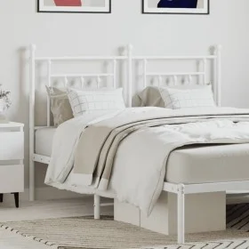 White metal headboard 150 cm by vidaXL, Headboards and footboards - Ref: Foro24-353620, Price: 49,43 €, Discount: %