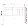 Kopfteil aus weißem Metall, 150 cm von vidaXL, Kopf- und Fußteile - Ref: Foro24-353620, Preis: 49,43 €, Rabatt: %