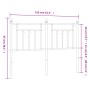 Cabecero de metal negro 150 cm de vidaXL, Cabeceros y pies de cama - Ref: Foro24-353571, Precio: 50,38 €, Descuento: %