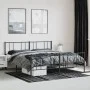 Black metal headboard and footboard bed frame 183x213cm by vidaXL, Beds and slatted bases - Ref: Foro24-352503, Price: 116,28...